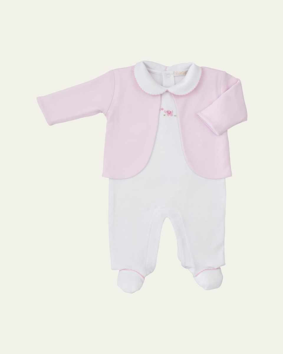 Girl's Premier Elephant Empire Footie & Jacket Set, Size Newborn-6M